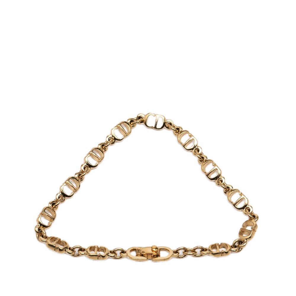 Pre-Loved Dior Gold Plated CD Logo Chain Link Bracelet - Picture 3 of 5